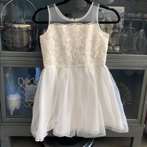 American Girl formal white lace dress
